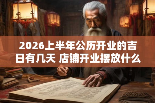 2026上半年公历开业的吉日有几天 店铺开业摆放什么招财