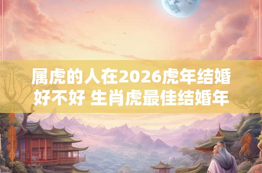 属虎的人在2026虎年结婚好不好 生肖虎最佳结婚年龄 属虎的人在2026虎年结婚好不好 生肖虎最佳结婚年龄