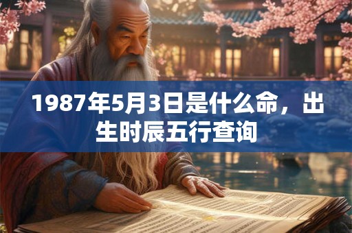 1987年5月3日是什么命,出生时辰五行查询 1987年5月3日是什么命,出生时辰五行查询