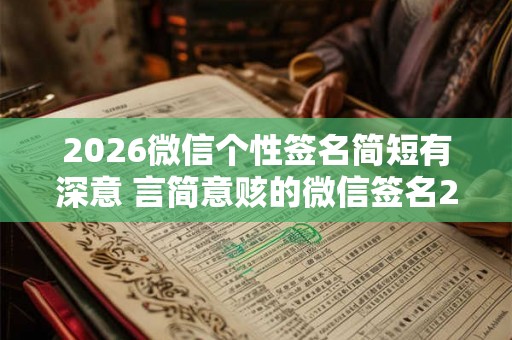 2026微信个性签名简短有深意 言简意赅的微信签名2026年版