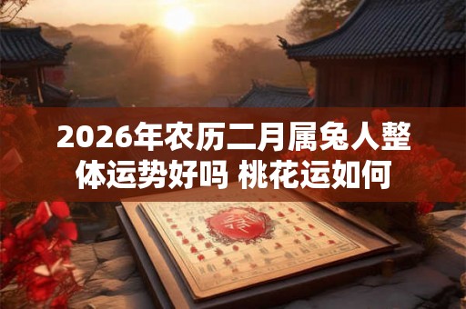2026年农历二月属兔人整体运势好吗 桃花运如何