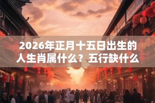 2026年正月十五日出生的人生肖属什么？五行缺什么？