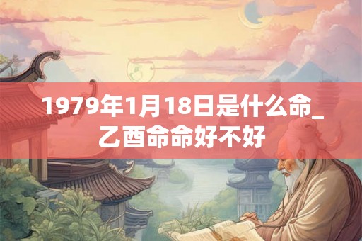 1979年1月18日是什么命_乙酉命命好不好