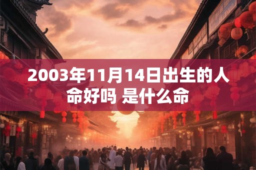 2003年11月14日出生的人命好吗 是什么命