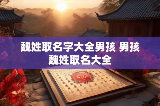 魏姓取名字大全男孩 男孩魏姓取名大全