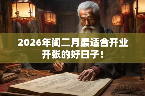 2026年闰二月最适合开业开张的好日子！