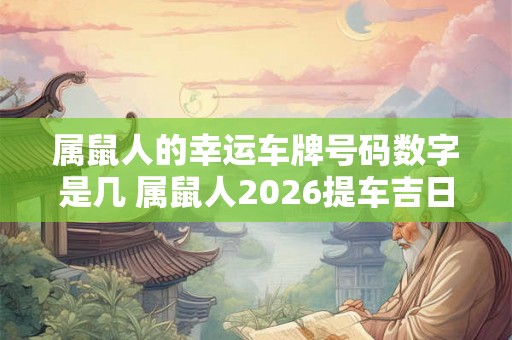 属鼠人的幸运车牌号码数字是几 属鼠人2026提车吉日查询