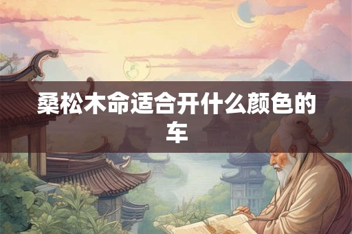 桑松木命适合开什么颜色的车