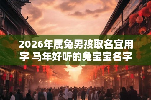 2026年属兔男孩取名宜用字 马年好听的兔宝宝名字