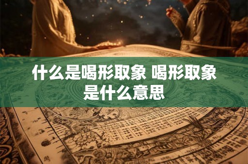 什么是喝形取象 喝形取象是什么意思