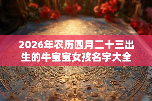 2026年农历四月二十三出生的牛宝宝女孩名字大全