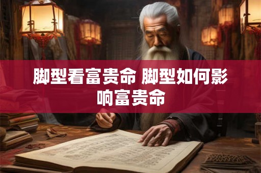 脚型看富贵命 脚型如何影响富贵命