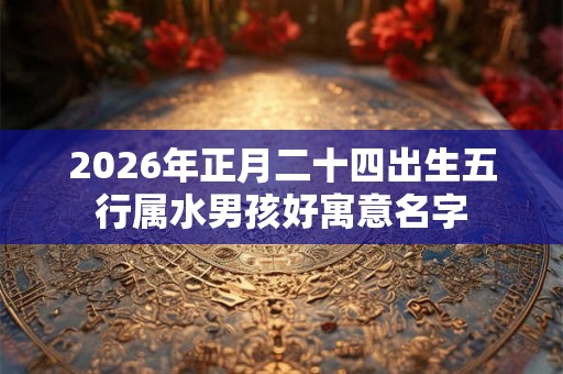 2026年正月二十四出生五行属水男孩好寓意名字