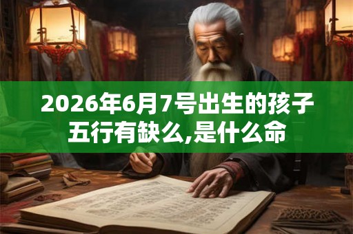 2026年6月7号出生的孩子五行有缺么,是什么命