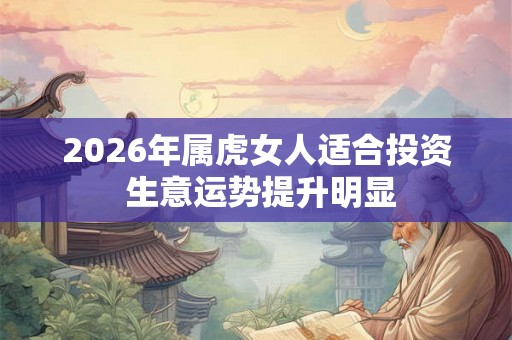 2026年属虎女人适合投资 生意运势提升明显 2026年属虎女人适合投资 生意运势提升明显