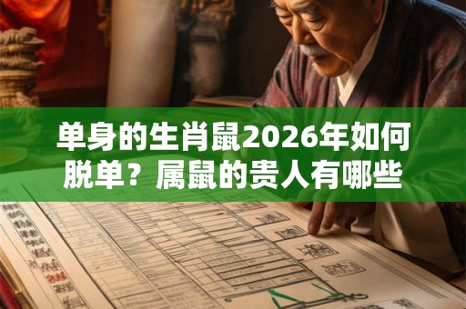 单身的生肖鼠2026年如何脱单？属鼠的贵人有哪些