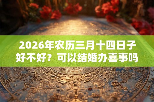 2026年农历三月十四日子好不好？可以结婚办喜事吗？