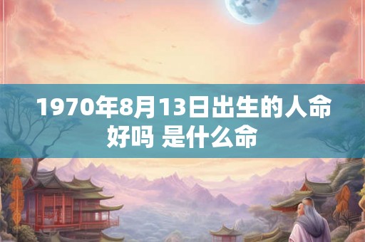 1970年8月13日出生的人命好吗 是什么命