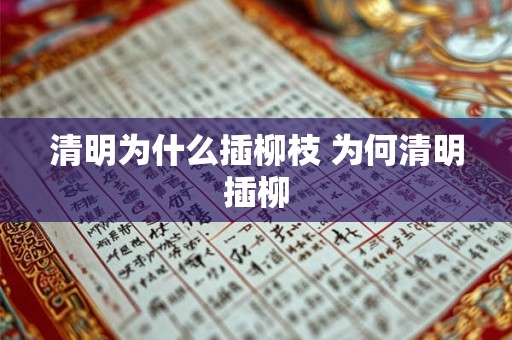清明为什么插柳枝 为何清明插柳