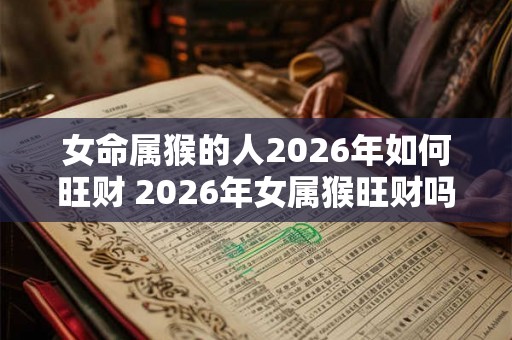 女命属猴的人2026年如何旺财 2026年女属猴旺财吗