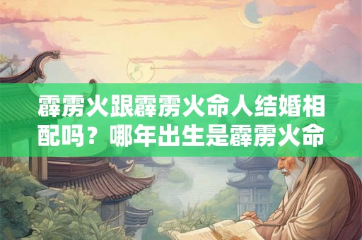 霹雳火跟霹雳火命人结婚相配吗？哪年出生是霹雳火命？
