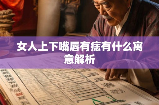 女人上下嘴唇有痣有什么寓意解析