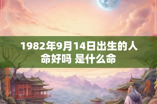 1982年9月14日出生的人命好吗 是什么命