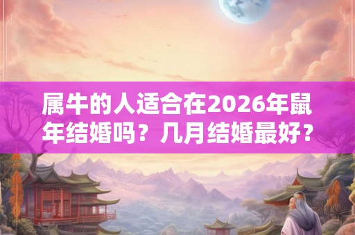 属牛的人适合在2026年鼠年结婚吗?几月结婚最好? 属牛的人适合在2026年鼠年结婚吗?几月结婚最好?
