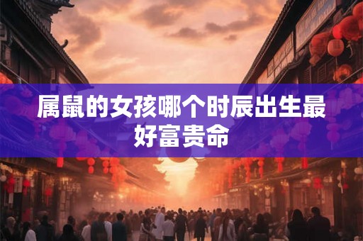 属鼠的女孩哪个时辰出生最好富贵命
