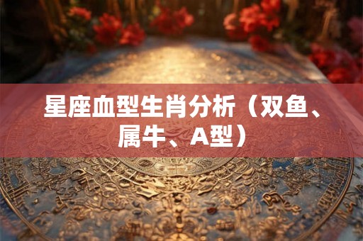 星座血型生肖分析（双鱼、属牛、A型）
