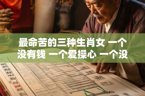 最命苦的三种生肖女 一个没有钱 一个爱操心 一个没人爱 最命苦的三种生肖女 一个没有钱 一个爱操心 一个没人爱