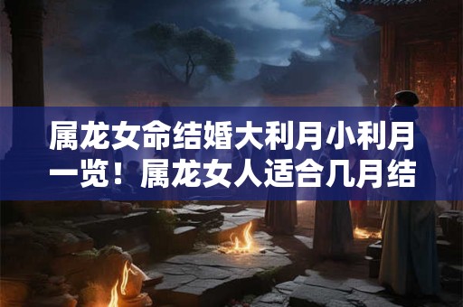 属龙女命结婚大利月小利月一览！属龙女人适合几月结婚？