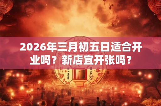 2026年三月初五日适合开业吗？新店宜开张吗？