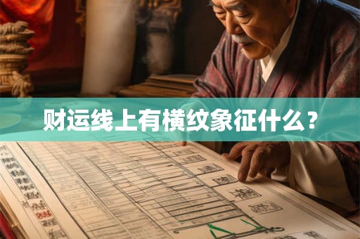 财运线上有横纹象征什么？