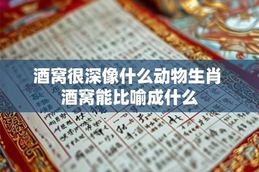 酒窝很深像什么动物生肖 酒窝能比喻成什么