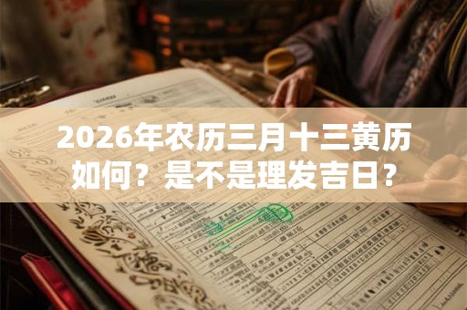 2026年农历三月十三黄历如何？是不是理发吉日？