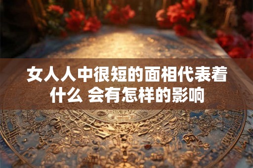 女人人中很短的面相代表着什么 会有怎样的影响