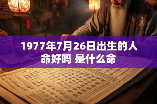 1977年7月26日出生的人命好吗 是什么命