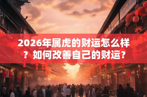 2026年属虎的财运怎么样？如何改善自己的财运？