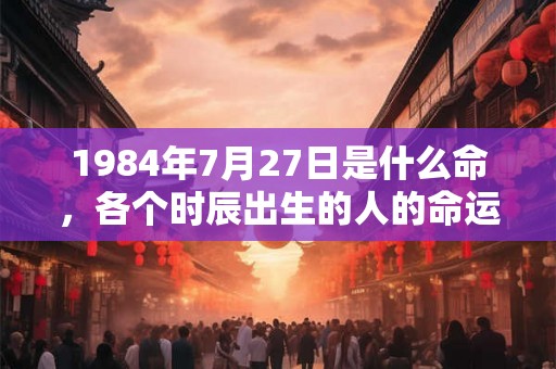 1984年7月27日是什么命，各个时辰出生的人的命运