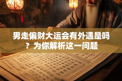 男走偏财大运会有外遇是吗？为你解析这一问题