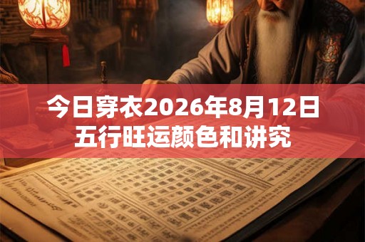 今日穿衣2026年8月12日五行旺运颜色和讲究