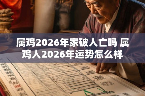 属鸡2026年家破人亡吗 属鸡人2026年运势怎么样