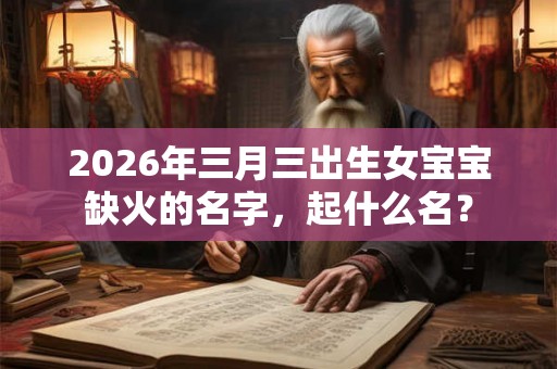 2026年三月三出生女宝宝缺火的名字，起什么名？