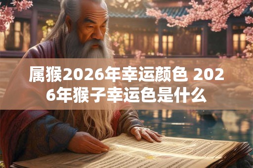 属猴2026年幸运颜色 2026年猴子幸运色是什么