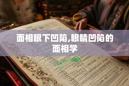 面相眼下凹陷,眼睛凹陷的面相学 面相眼下凹陷,眼睛凹陷的面相学