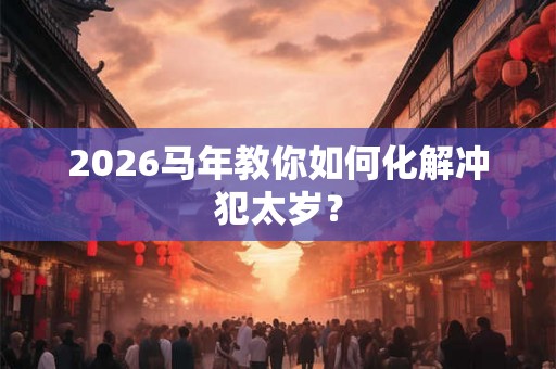 2026马年教你如何化解冲犯太岁？
