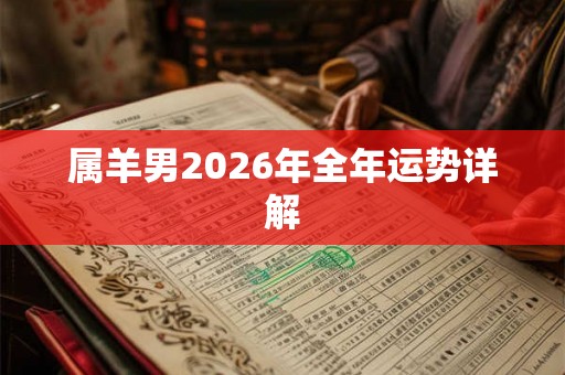 属羊男2026年全年运势详解