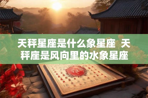 天秤星座是什么象星座  天秤座是风向里的水象星座