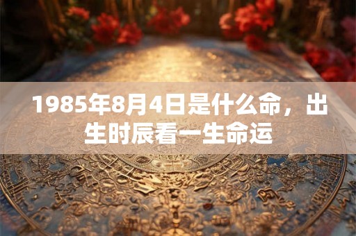 1985年8月4日是什么命,出生时辰看一生命运 1985年8月4日是什么命,出生时辰看一生命运